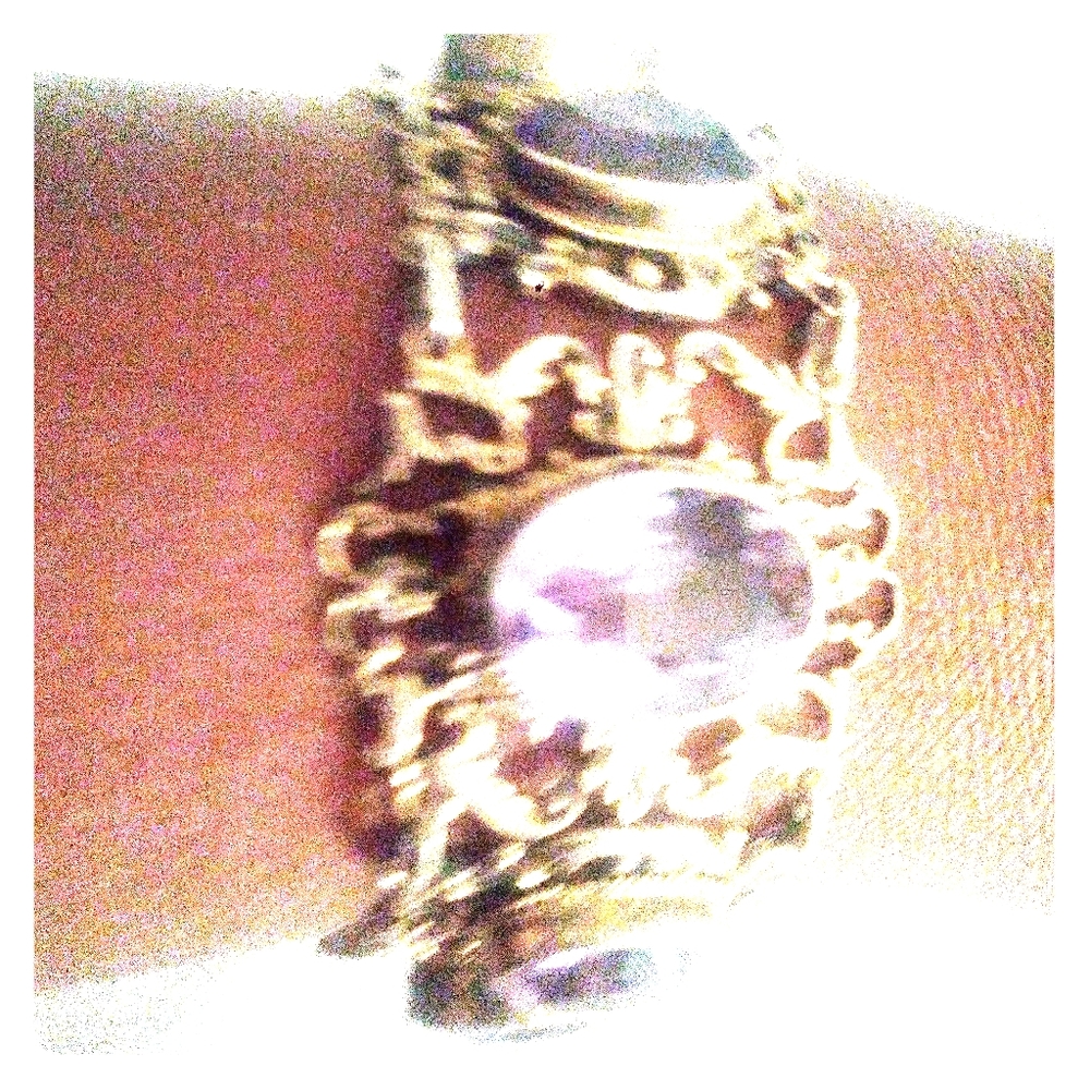 Purple Amethyst and 925 Sterling Silver cuff tenni